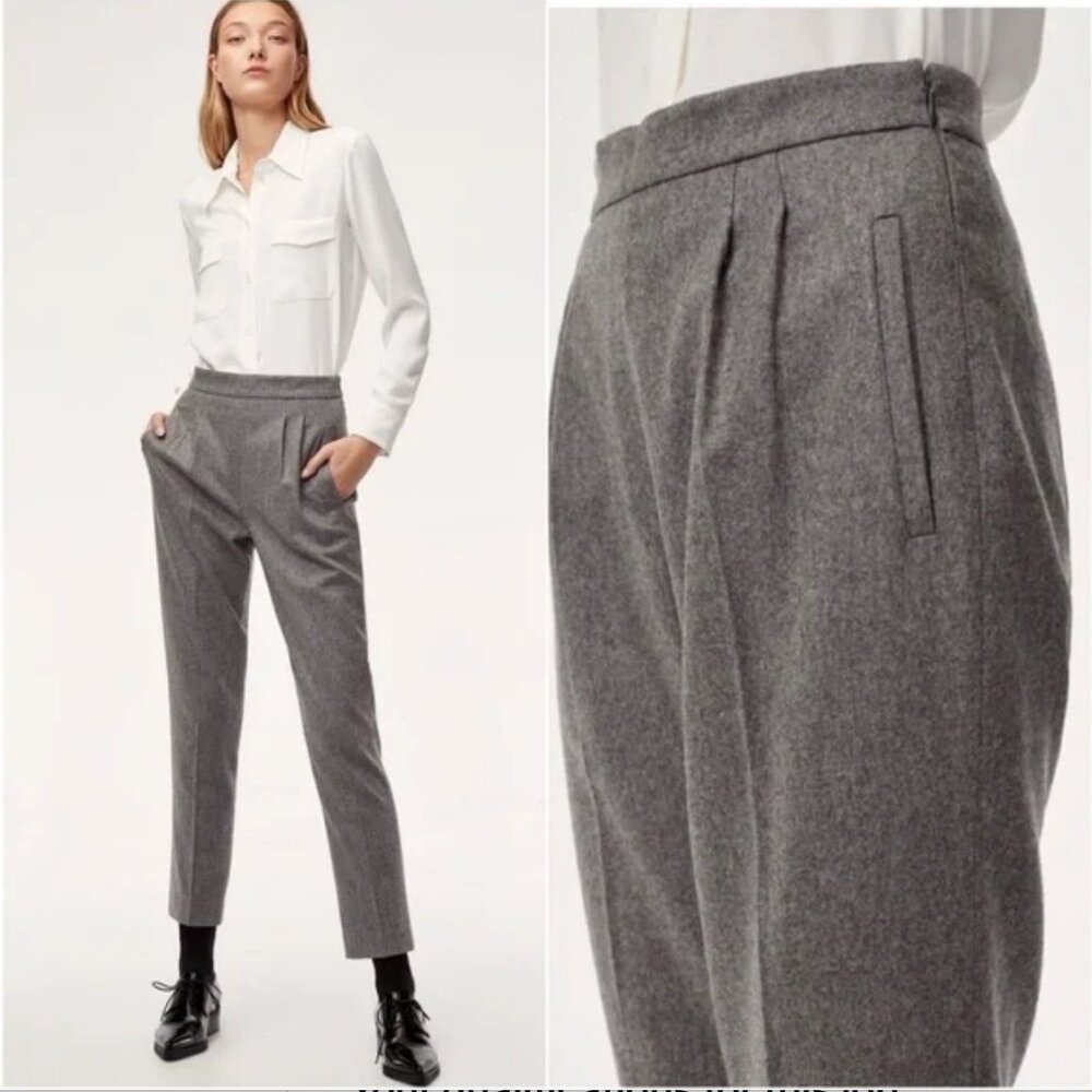 🩶 Aritzia Babaton Wool Cashmere Edwin Pants | High Rise | Size 2